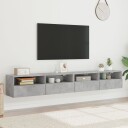 vidaXL Vegghengte TV-benker 2 stk betonggrå 100x30x30cm konstruert tre 8721012254732