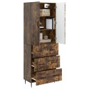 vidaXL Skapsett 2 pcs Røkt Eik 66 x 34,5 x 90 cm Konstruert tre