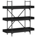  Bokhylle 3 etasjer svart 100x33x108,5 cm konstruert tre 8721012194694