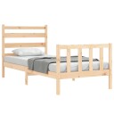 vidaXL Sengeramme med hodegavl 100x200 cm heltre 8720845971960