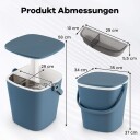15L Bærbar Cool Bar med løftbar bordplate & Flaskeåpner sidebord kjøleboks blå
