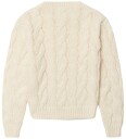 Grunt Genser - Kabel Strikk - GrHops Ib - Off White - Grunt - 10 år (140) - Genser Beige Hvit
