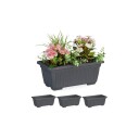 Blomsterkasse med 4 smale blomster