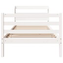  Sengeramme med hodegavl hvit 90x200 cm heltre furu 3306640