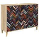 vidaXL Serviesskap OMMEN Sonoma 102 x 33 x 75 cm Konstruert tre