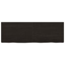 vidaXL Vegghylle m?rkegr? 120x40x4 cm behandlet heltre eik