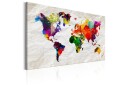 Tavle World Map: Rainbow Madness 120X80   Artgeist sp. z o. o.
