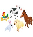Educa 3D Puslespill 18 Brikker/5 Figurer My First Farm Educa OneSize Puslespill Brun Grønn Gul Hvit Rosa Svart
