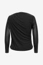 Only Carmakoma   Topp Carsara L/S Mesh Top Jrs   Svart