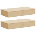 vidaXL Lagringsboks 2 pcs Krem 90 x 48 x 15 cm Ikke-vevd stoff