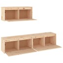 vidaXL TV-benker 3 stk heltre furu