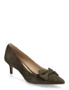 Lauren Ralph Lauren Adrienne Bow-Trim Suede Pump - Green - 37