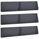 vidaXL Støttemur 6 stk. 100 x 12 x 40 cm Stål Antrasitt