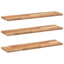  Flytende hyller 3 stk 100x20x2 cm oljebehandlet heltre akasie