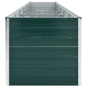 vidaXL Høybed galvanisert stål 480x80x77 cm grønn