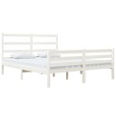 vidaXL Sengeramme hvit heltre furu 120x190 cm 4FT Small Double