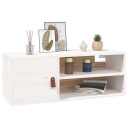 vidaXL Veggskap hvit 80x30x30 cm heltre furu