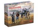 ICM 1/48 WWII Luftwaffe Airfield w/2 Aircrafts and 7 Figures