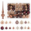 vidaXL Juleballsett 111 stk. Champagne og brun 6 cm Polystyren