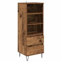  Høyskap med skuff Gamle tre 40 x 36 x 110 cm Konstruert tre