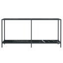 vidaXL Konsollbord svart 160x35x75,5 cm herdet glass