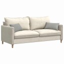  Sofaputer 2 pcs Lysegrå 50 x 30 cm stoff