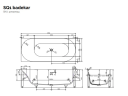 Copenhagen Bath SQ1 badekar 1700x710 mm, Frittstående i Hvit Matt
