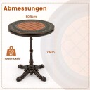 Rundt terrassebord i aluminium – værbestandig bistrodesign
