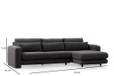 Makhan Sofa med Sjeselong 3 seter   Grå