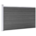 vidaXL Gjerdepanelsett WPC 353x105 cm svart