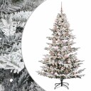 vidaXL Kunstig juletre med julekuler 180 cm 300 LED-lys Varmhvit