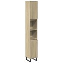  Baderomsskap sonoma eik 30x30x190 cm konstruert tre