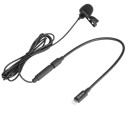 Boya BY-M2 Lavalier Mikrofon for iOS med Clip-On Funksjon Svart