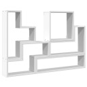  Vegghylle hvit 96x12x64 cm sponplate