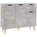 vidaXL Skjenk betonggrå 90x30x72 cm sponplate