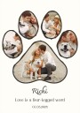 Dog Paw Photo Collage Personal Plakat Plakat / 40x50cm
