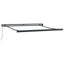 Innvendbar Markise sand 350 x 250 cm Stoff og Metall
