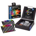 Staedtler Pigment Arts Brush Pen 24-sett