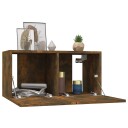 vidaXL Hengende TV-benker 2 stk røkt eik 60x30x30 cm