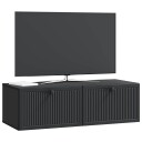  Vegghengt TV skap Svart 98 x 41 x 30 cm Konstruert tre