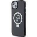 Karl Lagerfeld iPhone 15 Plus Hardcase med Ringstativ MagSafe Svart