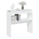 vidaXL Konsollbord hvit 80x30x80 cm sponplate