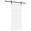 vidaXL skyvedør med tilbehør Hvit 93x202 cm Solid Tre Furu
