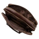 Castelijn & Beerens Verona Laptop Bag 15.6" Double Zip   Brown   43X12X32CM