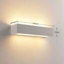 Lindby Arya - LED-vegglampe i hvit gips