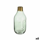 Gift Decor Vase Ansikt Grønn Glass 11 X 24,5 X 12 Cm (6 Enheter)