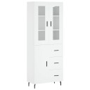 vidaXL Highboard hvit 69,5x34x180 cm konstruert tre 8720845479039