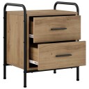 vidaXL Nattbordskap Artisan eik 40 x 30 x 50 cm Konstruert tre