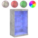 vidaXL Skjenk med LED-lys betonggrå 60,5x37x100 cm