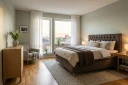 Hilton Lyx komplett sengpakke 180x200 cm kontinentalseng med knappepolstret sengegavl i chenille - Mørkebrun